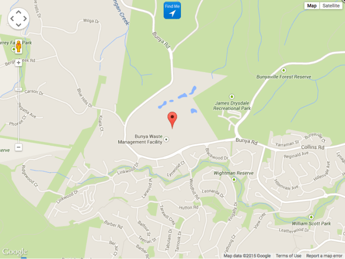 Bunya Waste Management Facility map