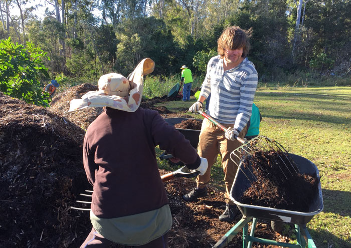 Wild BNE's Christian Perrin pitches in at Dawn Road Reserve Bushcare in July